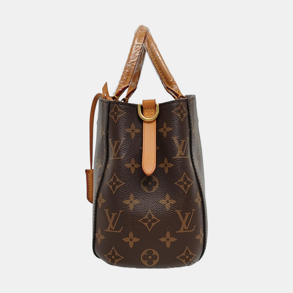 MONTAIGNE BB Monogram Coated Canvas Brown