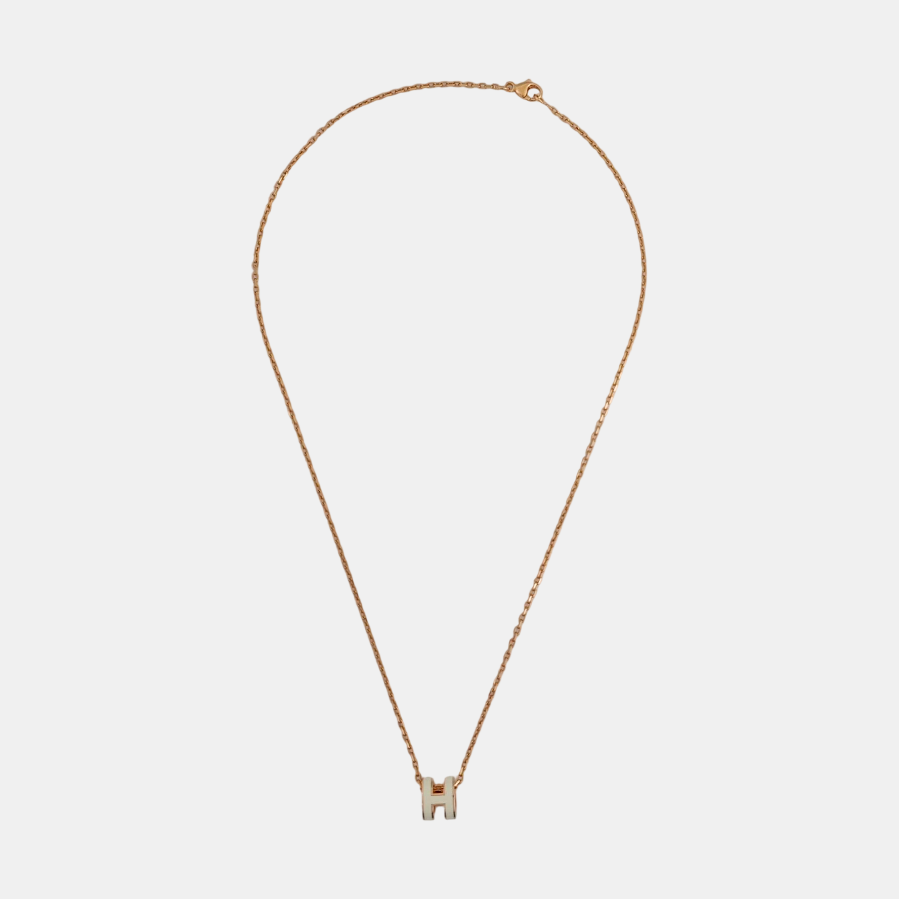 Pop H Metal Rose Gold Necklace