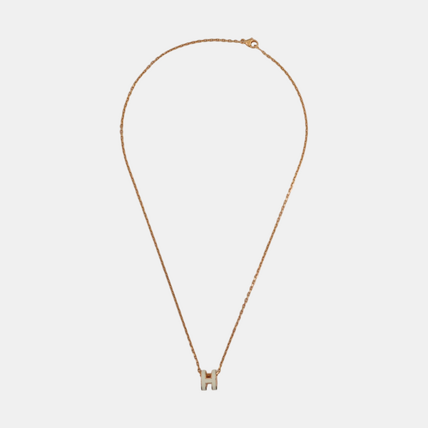 Pop H Metal Rose Gold Necklace