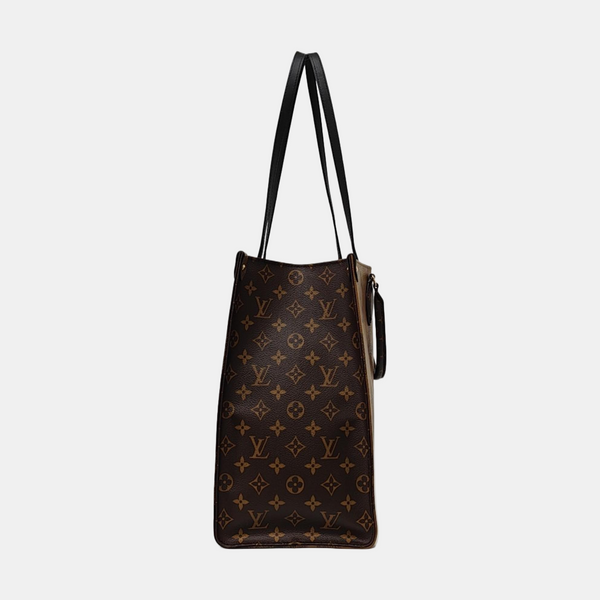 Onthego GM Lona Revestida Monogram Marrón