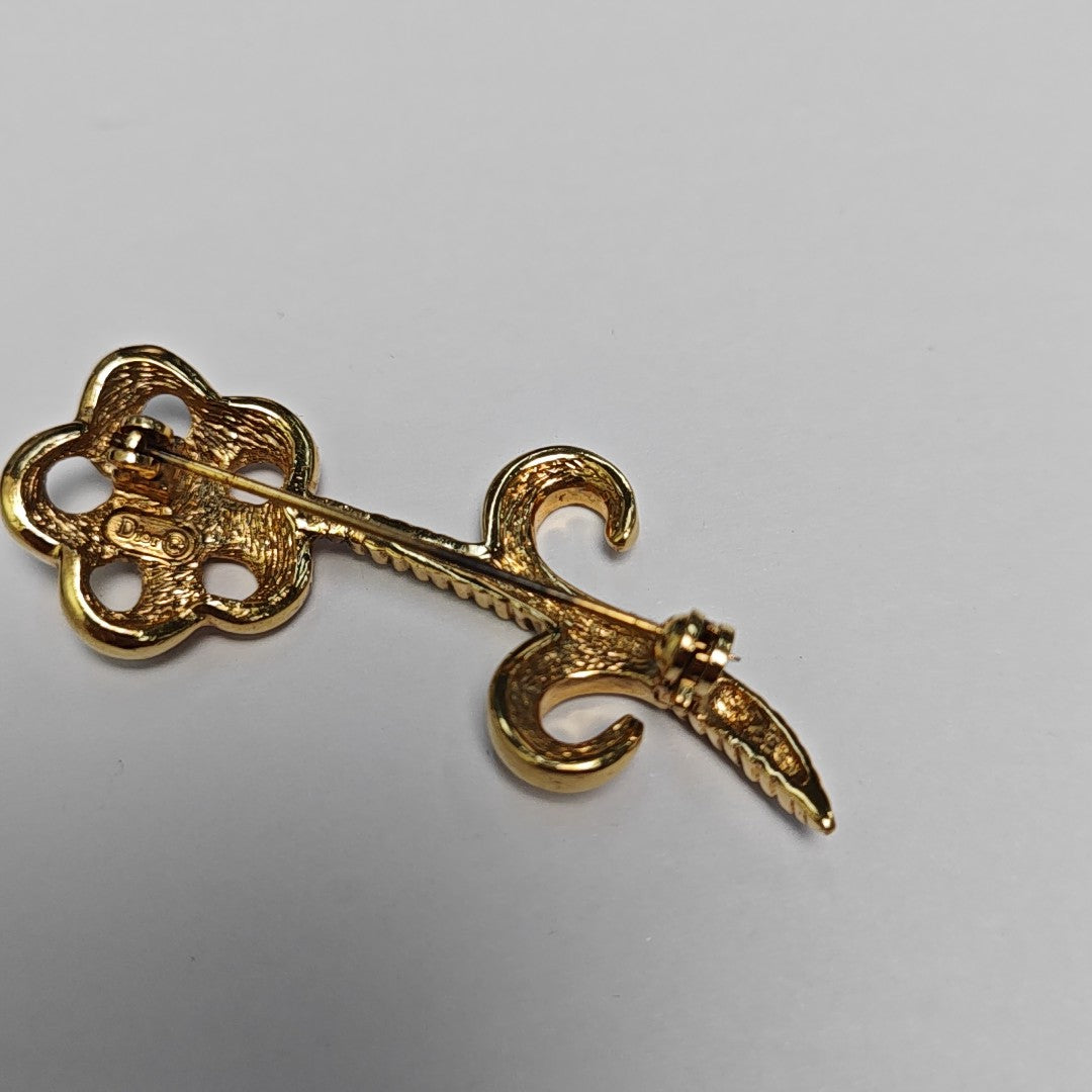 Metal Gold Brooch