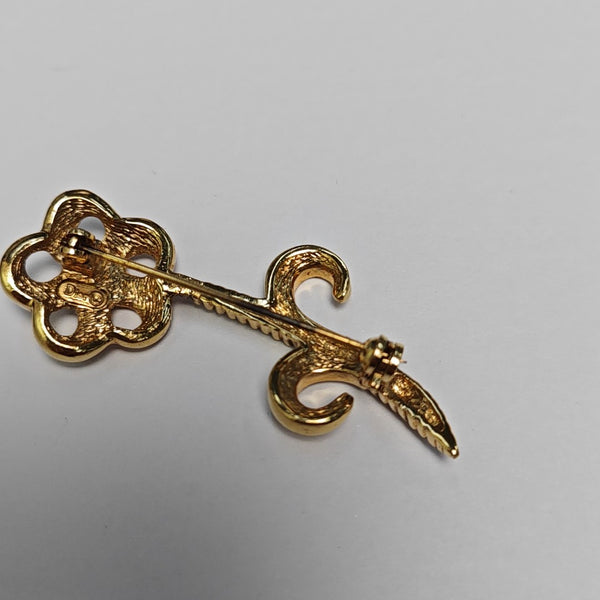 Metal Gold Brooch