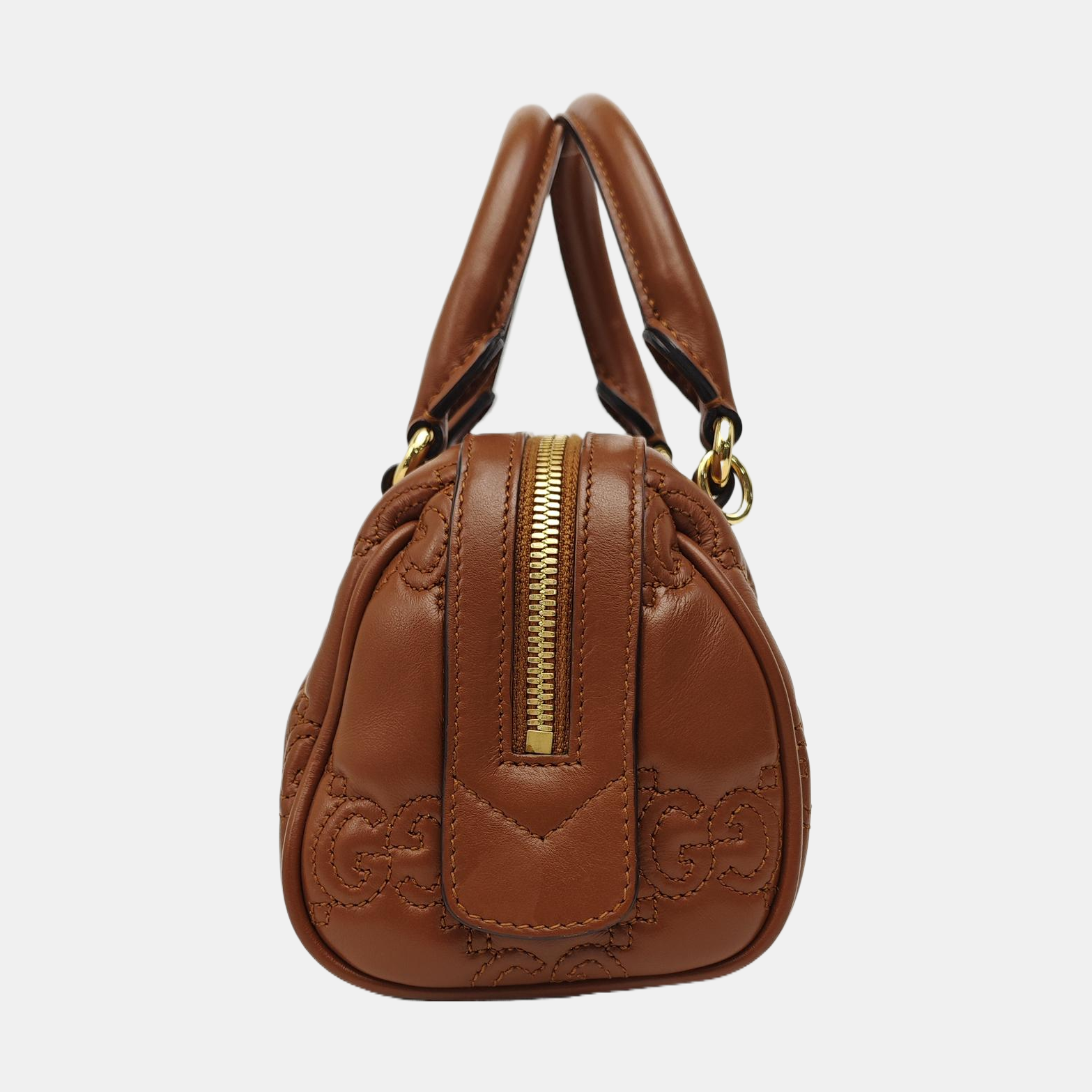 GG Matelassé Mini Quilted Calfskin Brown