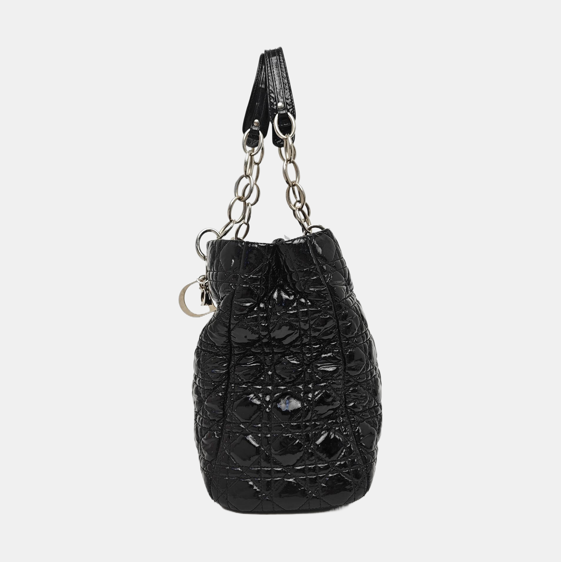 Dior Soft Cannage Patent Leather Black