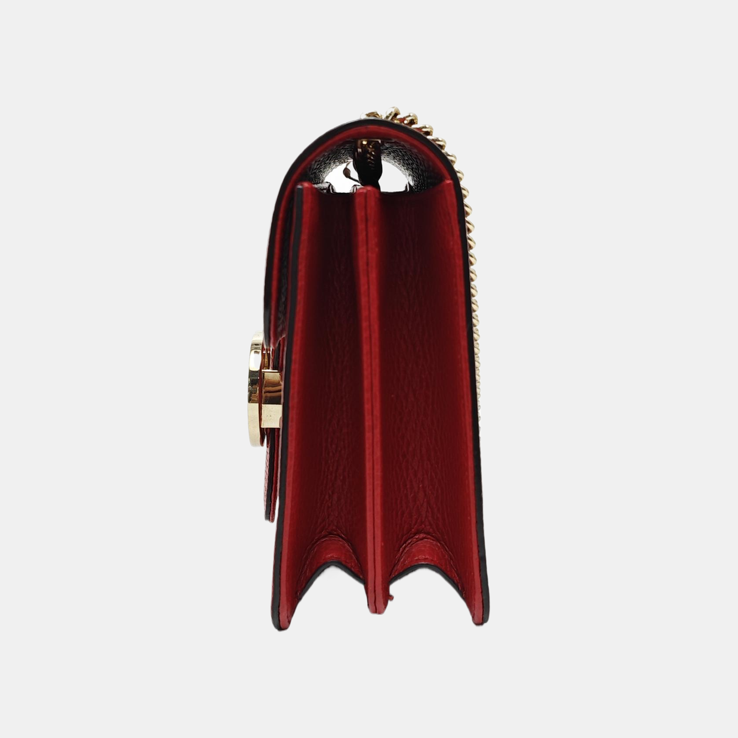 Interlocking G Small Calfskin Red