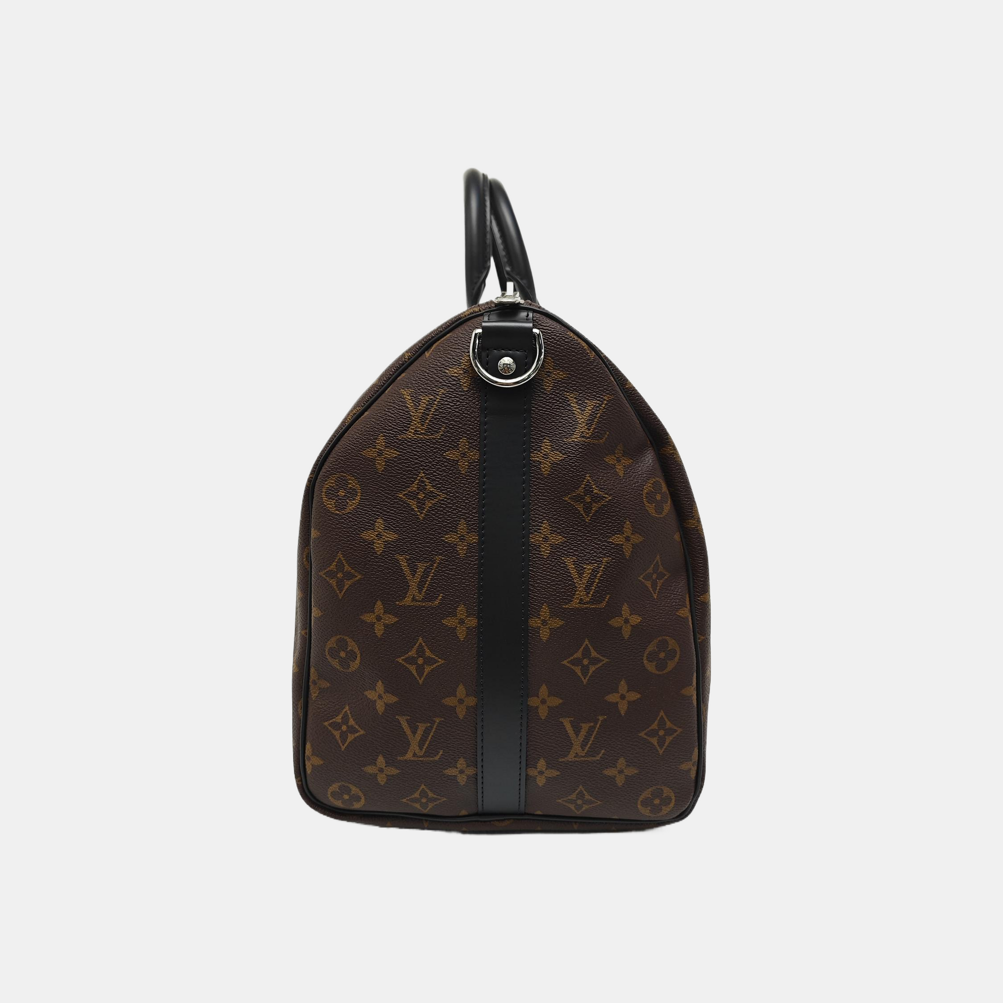 KEEPALL 45 Monogram Coated Canvas Brown
