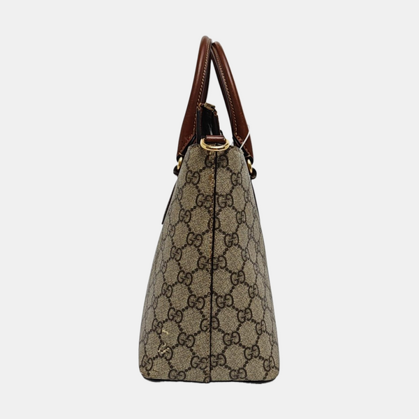 GG Blooms Monogram Coated Canvas Beige