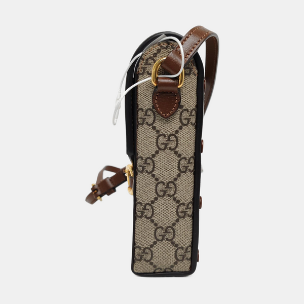 Authenticated pre-owned  Horsebit 1955 Mini Coated Canvas Beige - Crossbody Bag at Looply