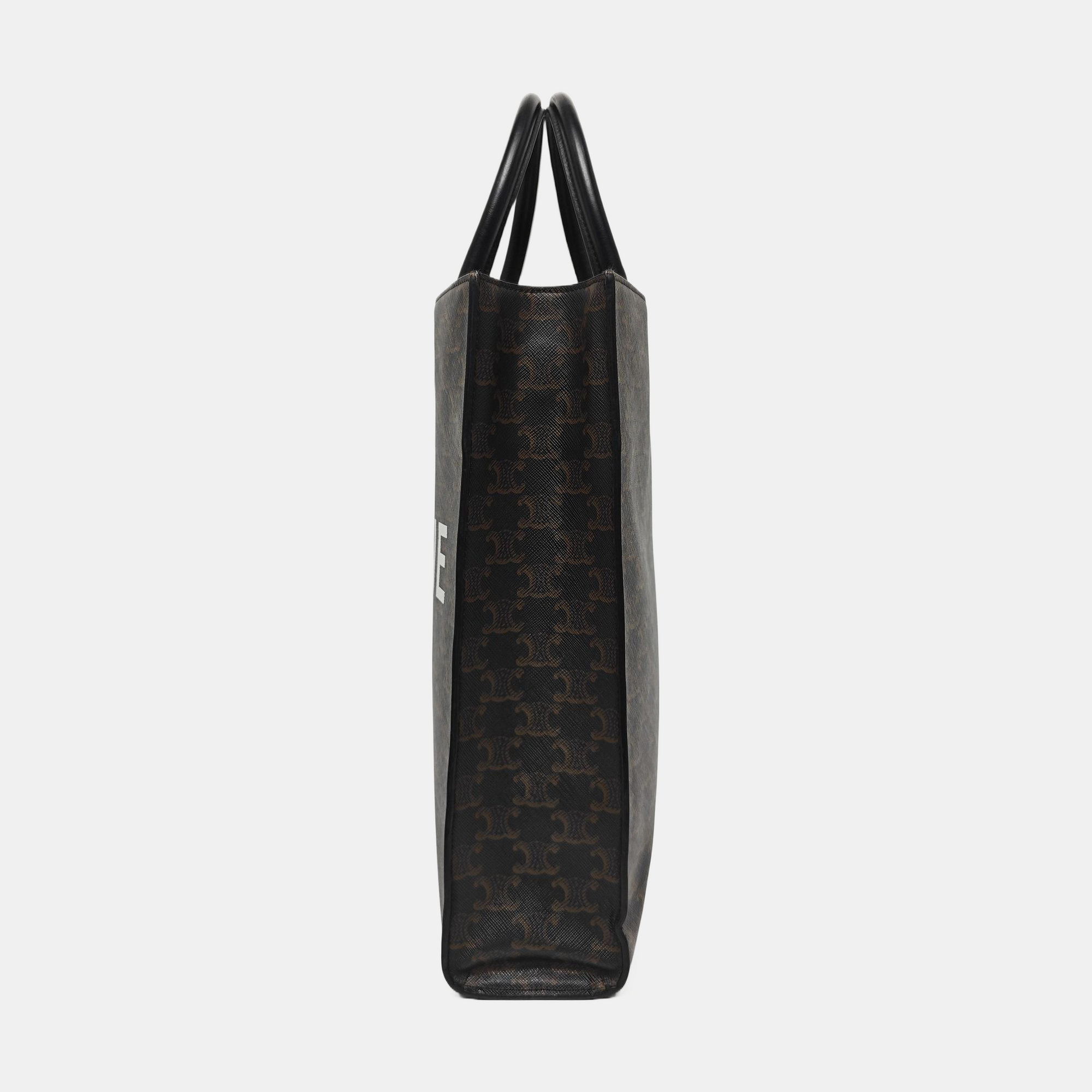 CABAS CELINE Small Coated Canvas Black