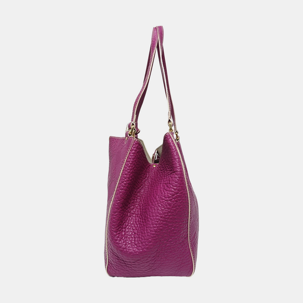 Calfskin Tote Bag Purple