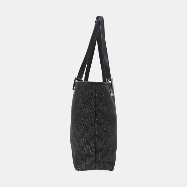 Monogram Canvas Tote Bag Black