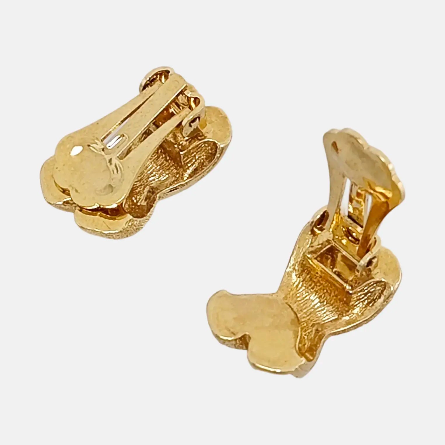 Metal Gold Clip On Earrings
