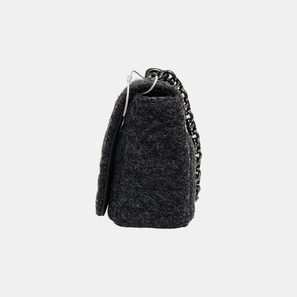Authenticated pre-owned  Dior Caro Small Wool Grey - Shoulder Bag at Looply