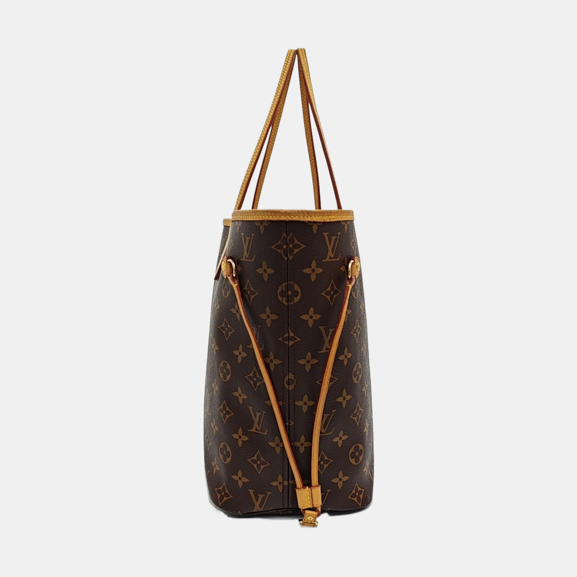 NEVERFULL MM Monogram Coated Canvas Brown