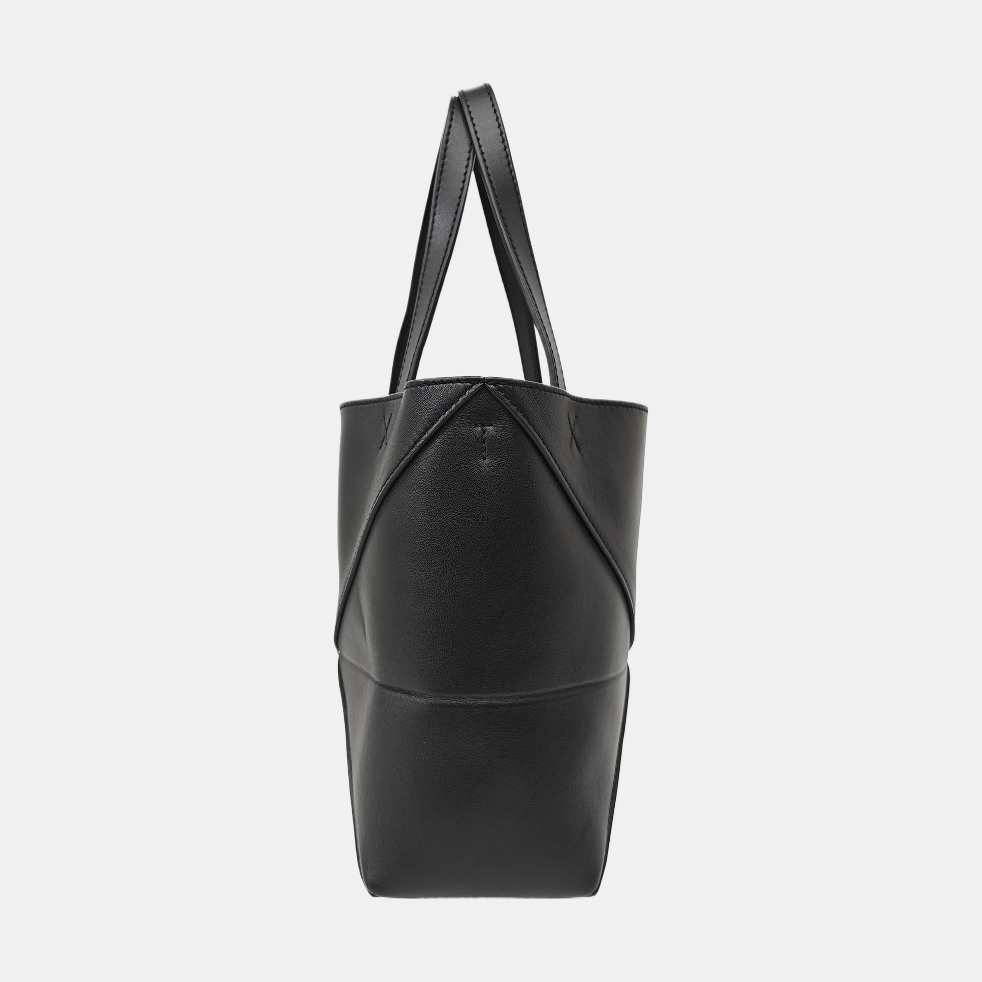 Puzzle Fold Mini Calfskin Black