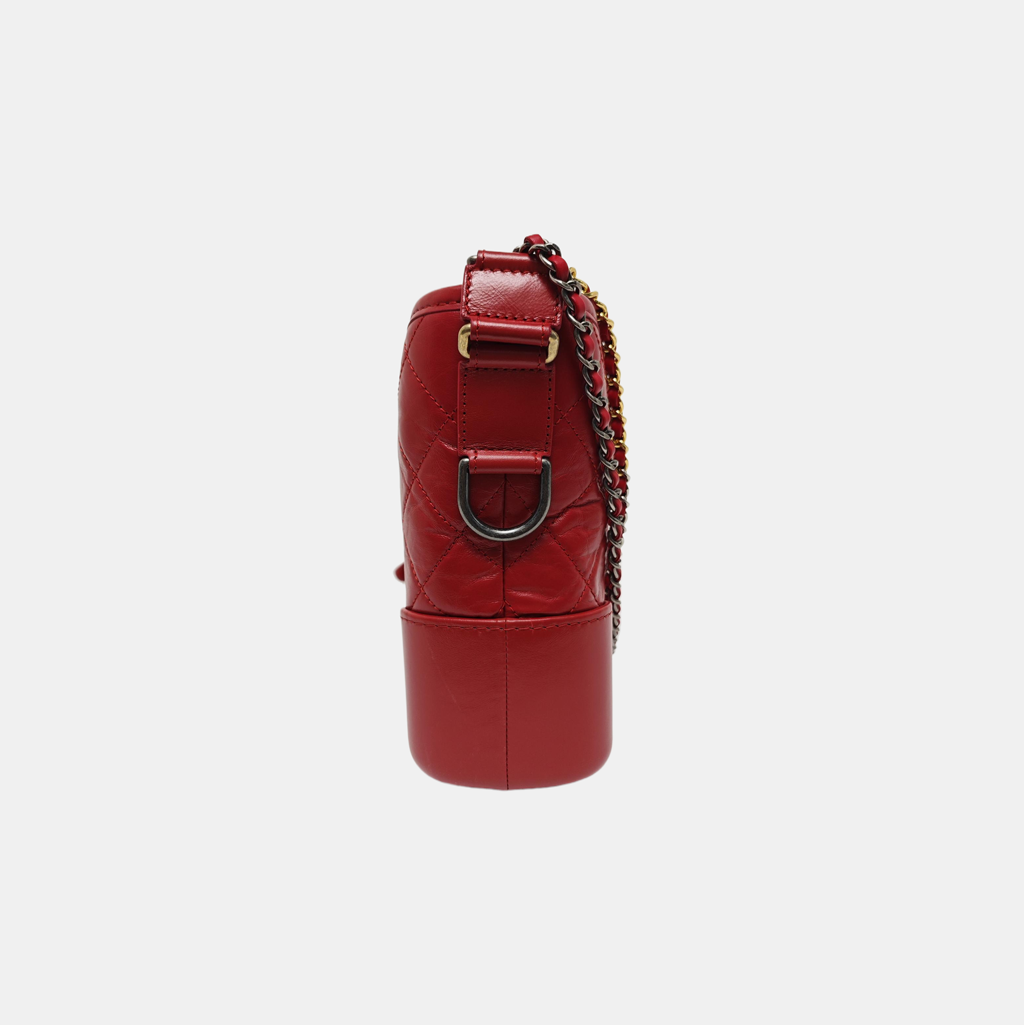GABRIELLE Medium Quilted Calfskin Red