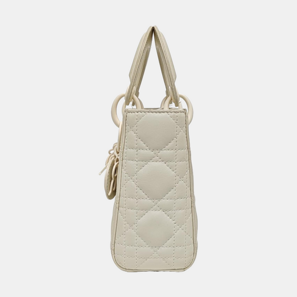 Lady Dior Mini Cannage Lambskin White