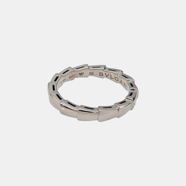 SERPENTI 18k White Gold Silver Ring EU 55