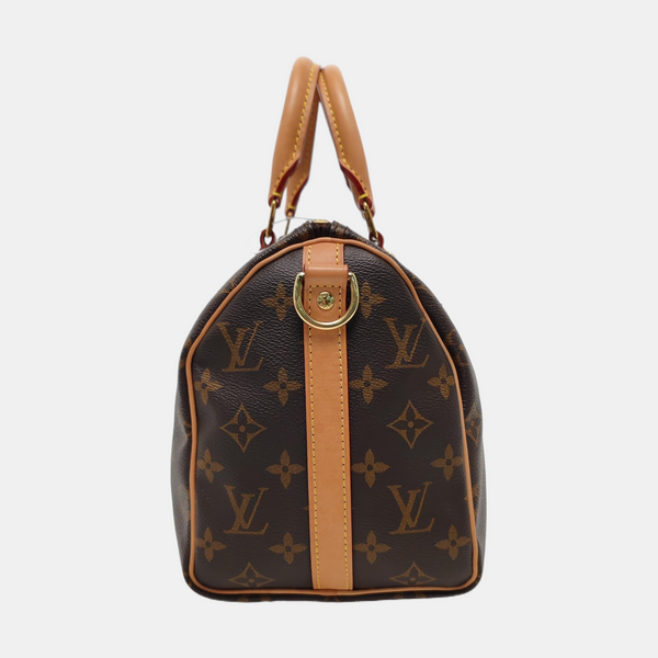SPEEDY 25 Monogram Coated Canvas Brown