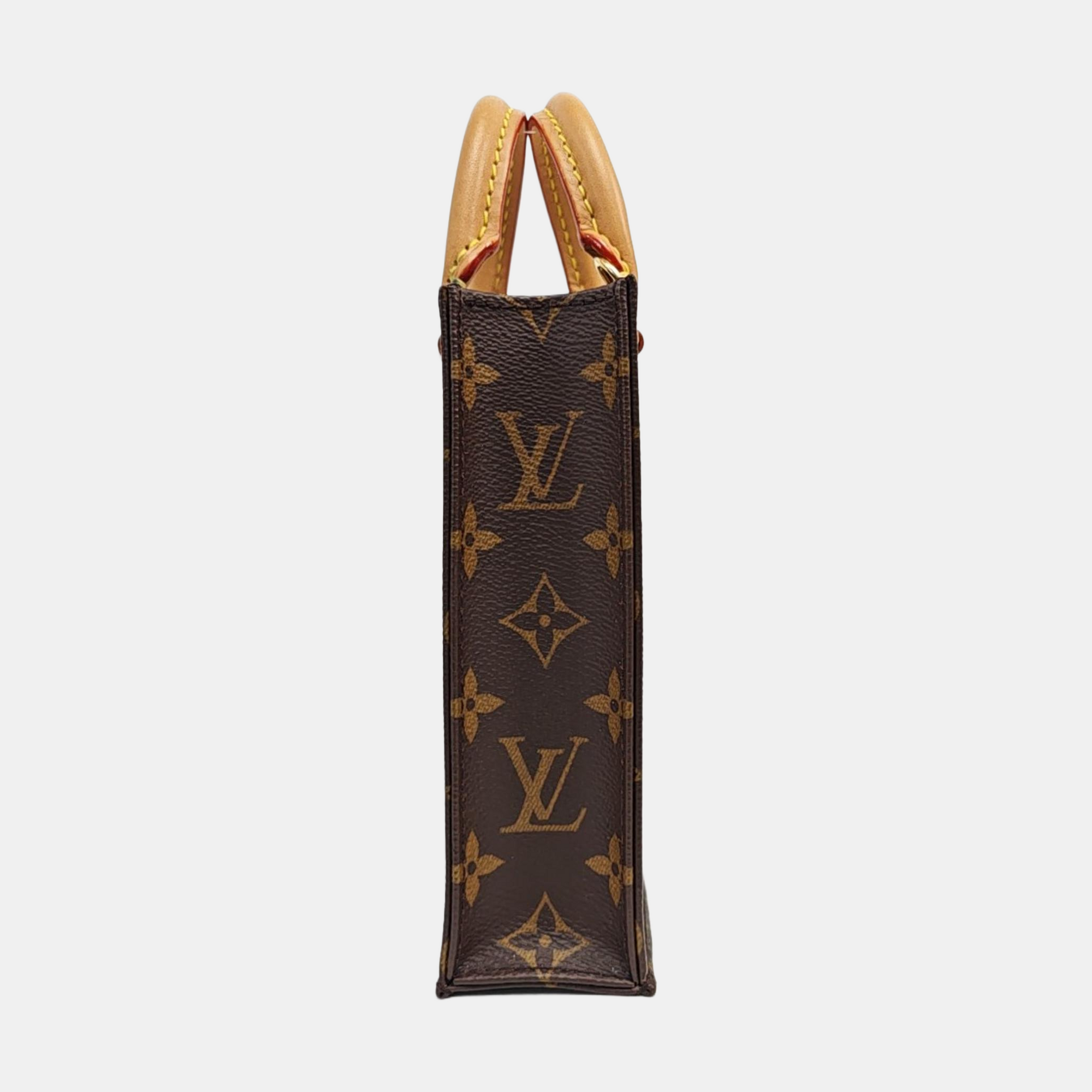 SAC PLAT Mini Monogram Coated Canvas Brown