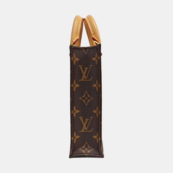 SAC PLAT Mini Monogram Coated Canvas Brown