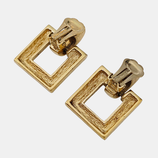 Metal Black Clip On Earrings
