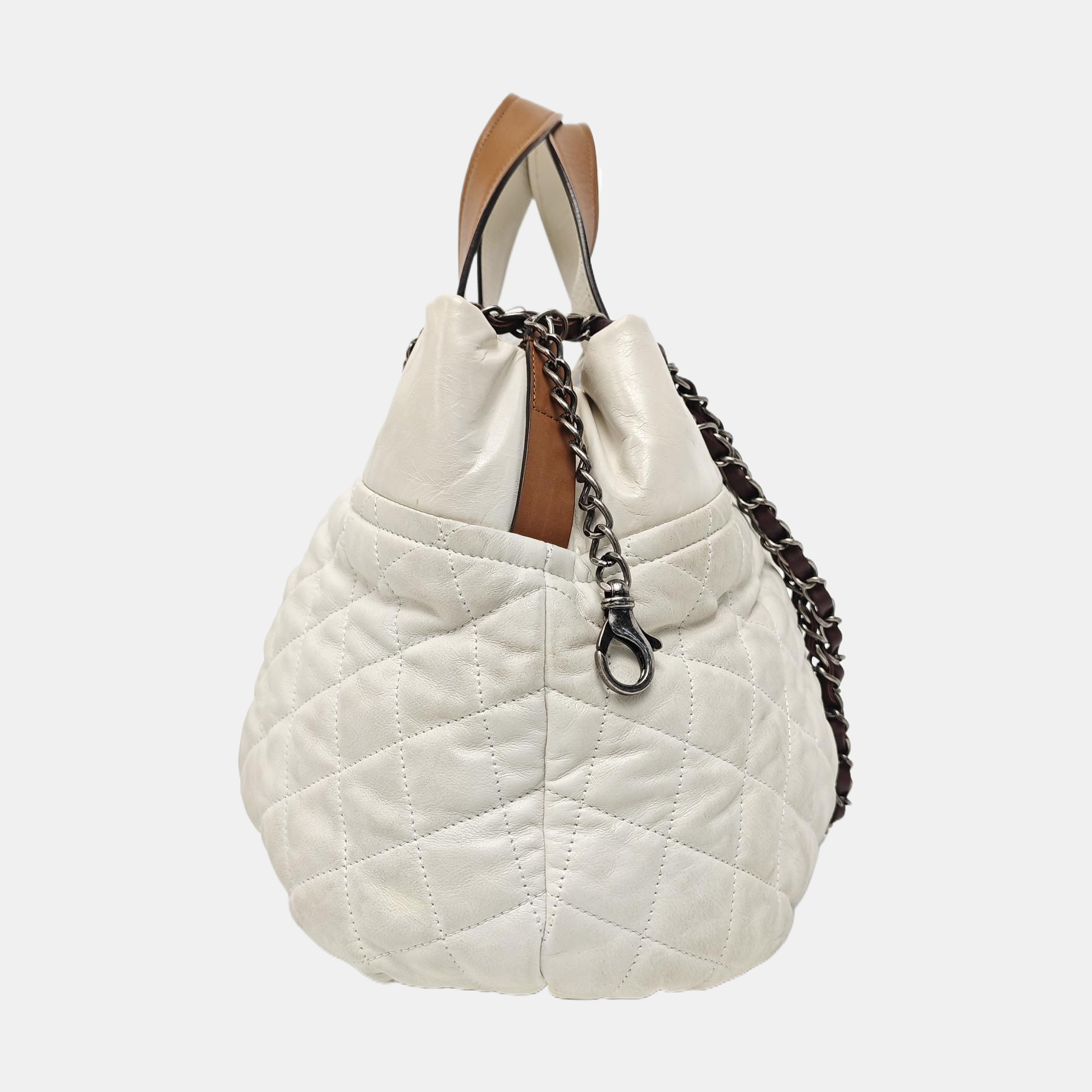 THE MIX Quilted Calfskin White
