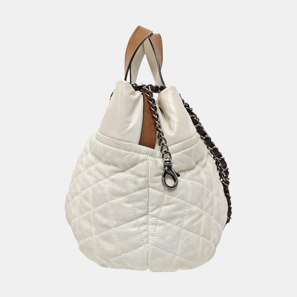 THE MIX Quilted Calfskin White