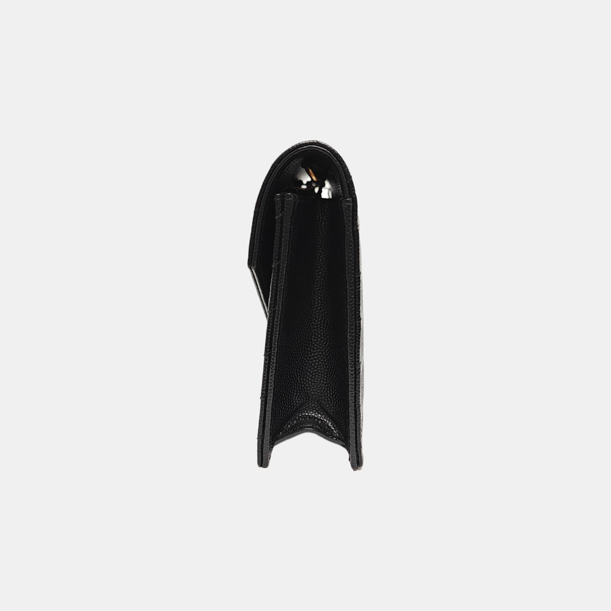 MONOGRAM Chevron Calfskin Black