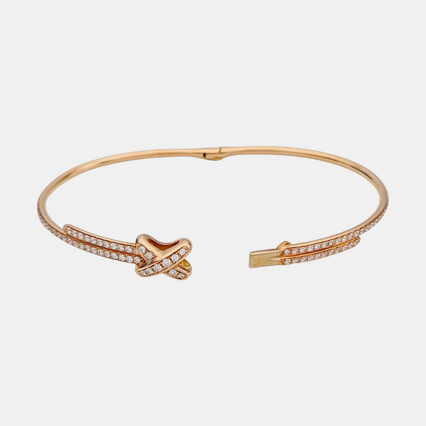 Jeux De Liens 18k Rose Gold Bangle