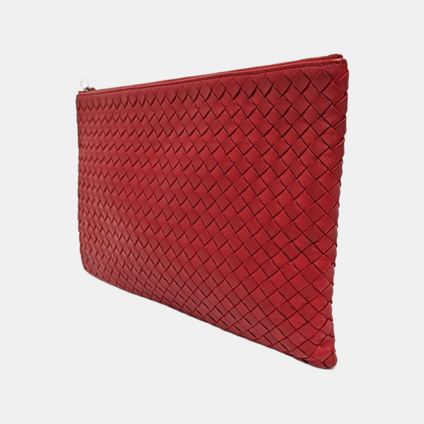 Calfskin Clutch Red