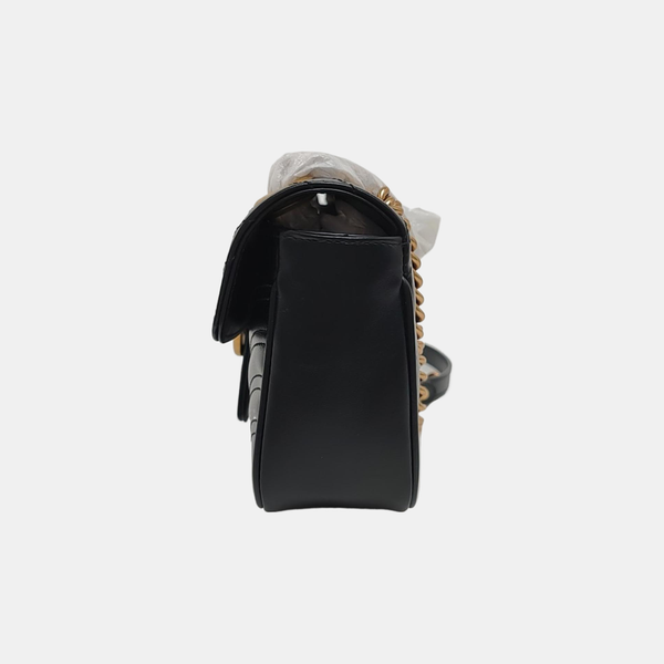 GG Marmont Small Quilted Calfskin Black