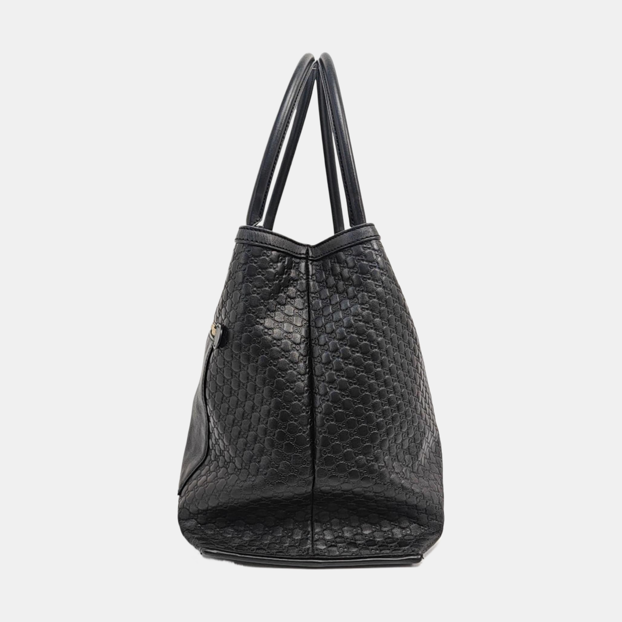 Monogram Calfskin Tote Bag Black