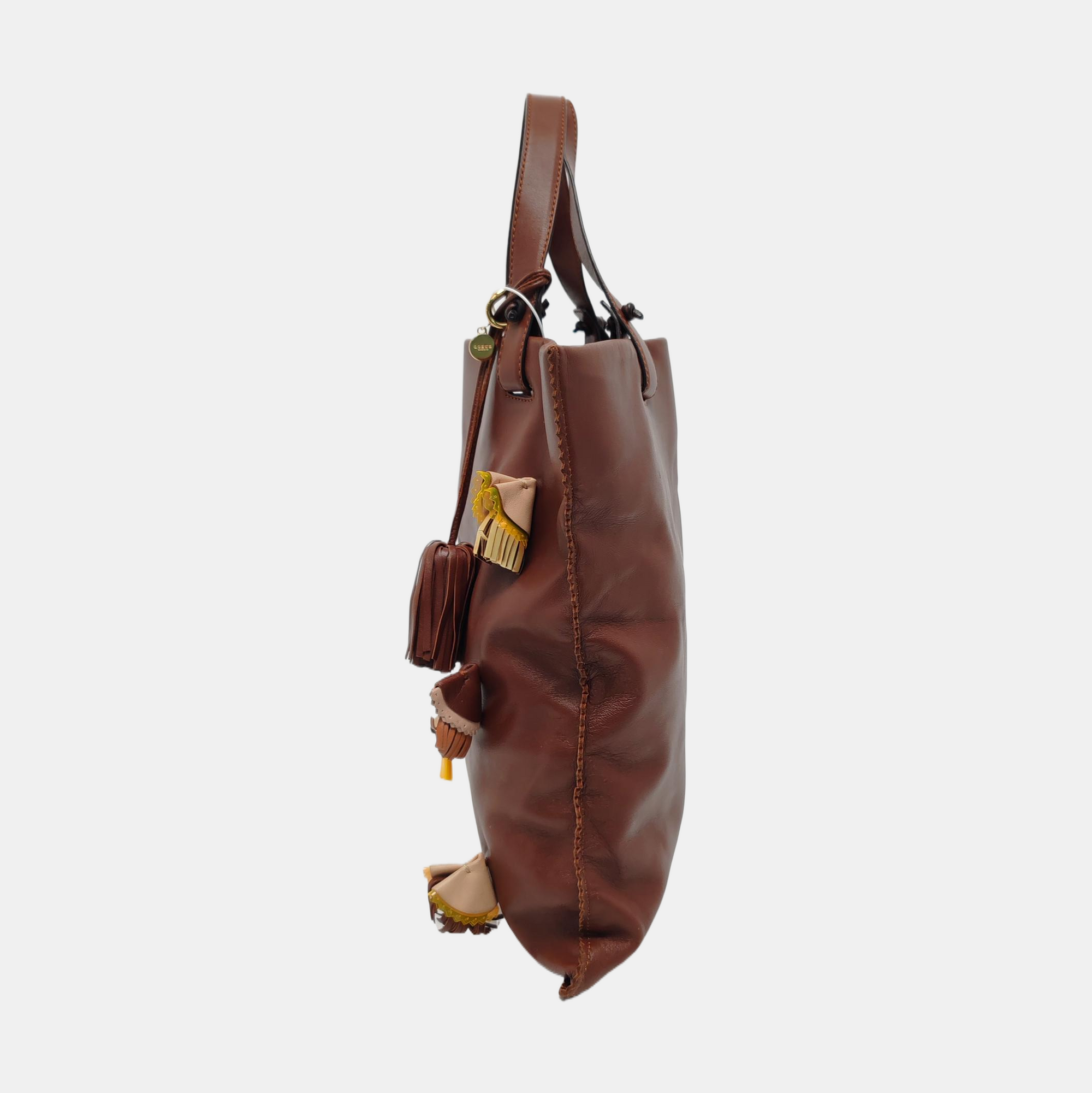 Lambskin Tote Bag Brown