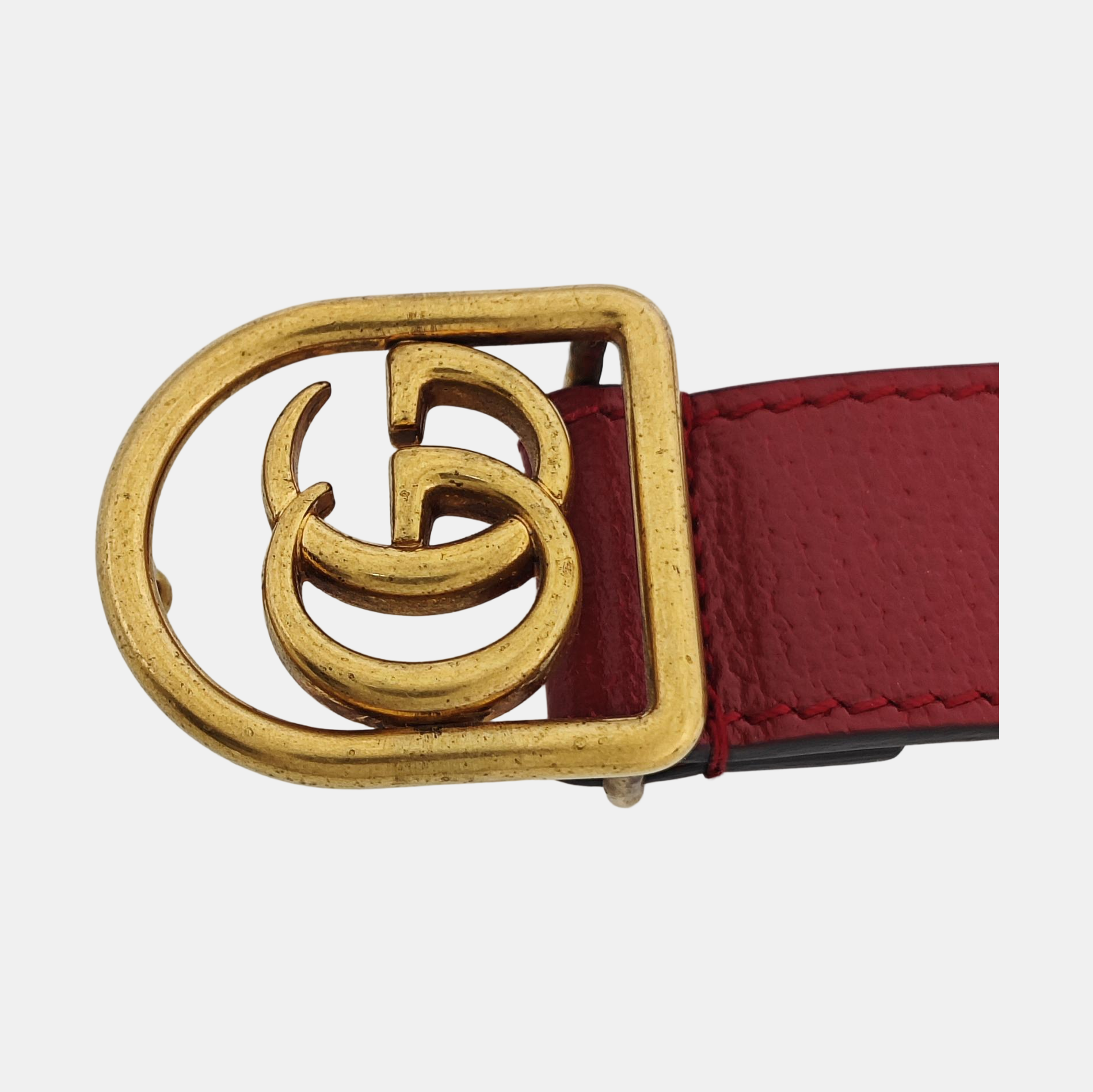 Leather Belt Red