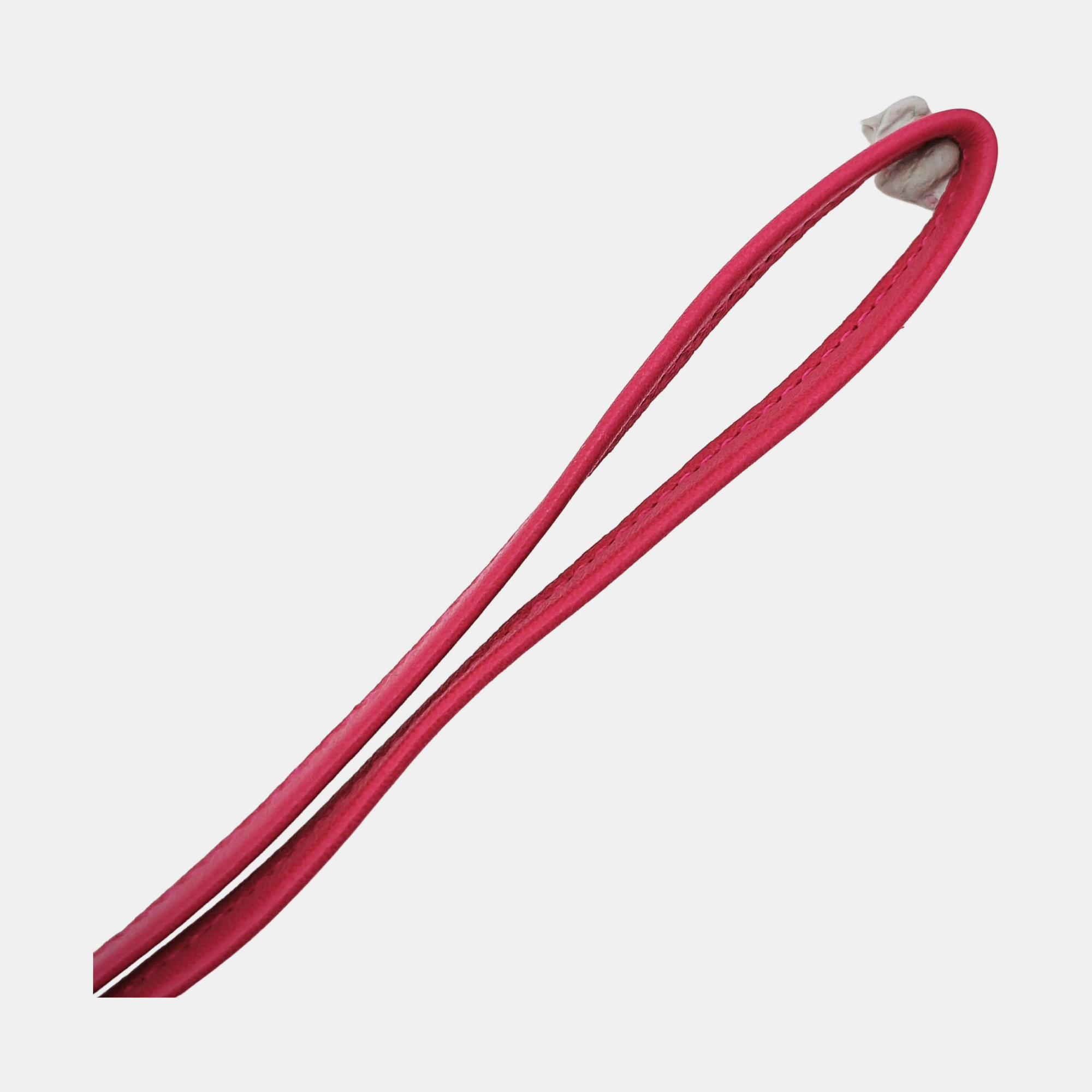 Leather Bag Charm Red
