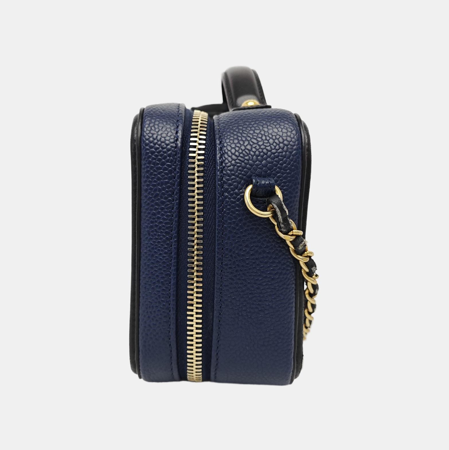 FILIGREE Small Quilted Grained Calfskin Blue