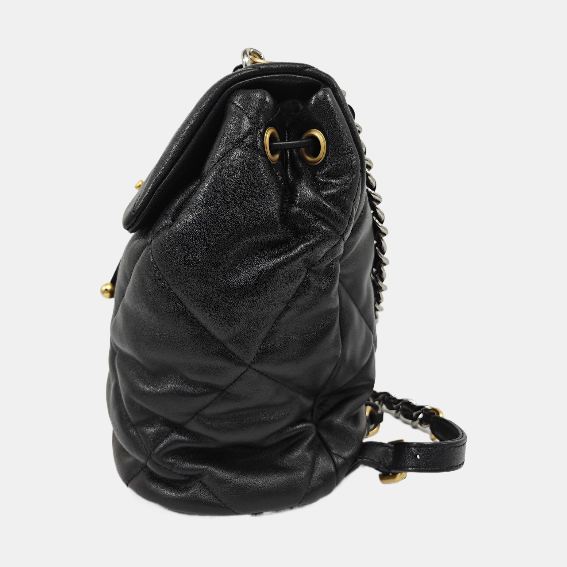 CHANEL 19 Mini Quilted Lambskin Black