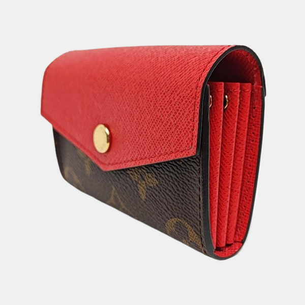 SARAH Monogram Coated Canvas Brown Card Holder