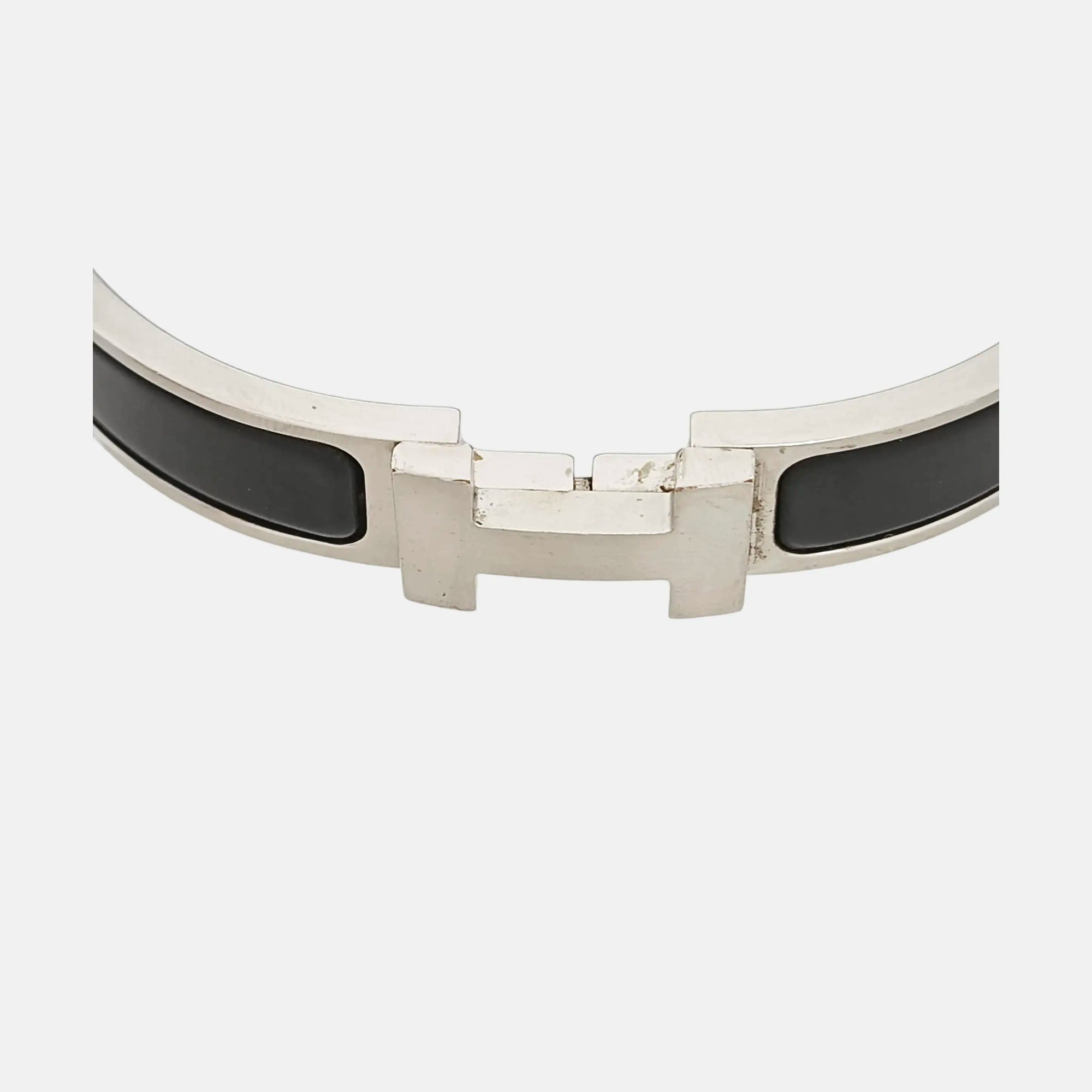 Clic H Metal Silver Bangle