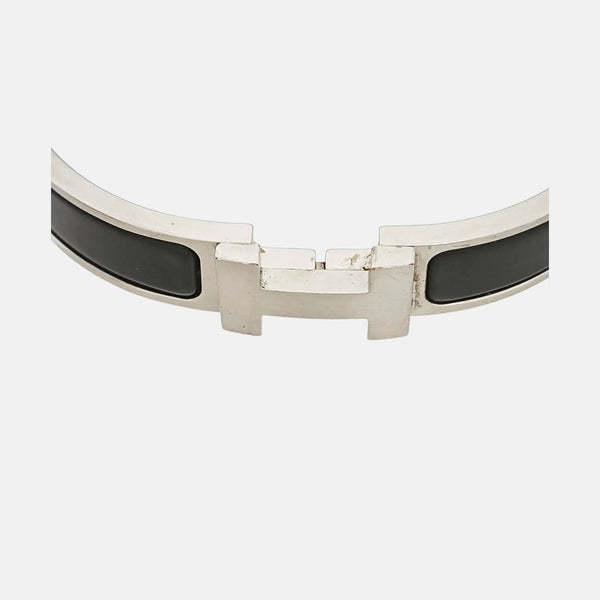 Clic H Metal Silver Bangle
