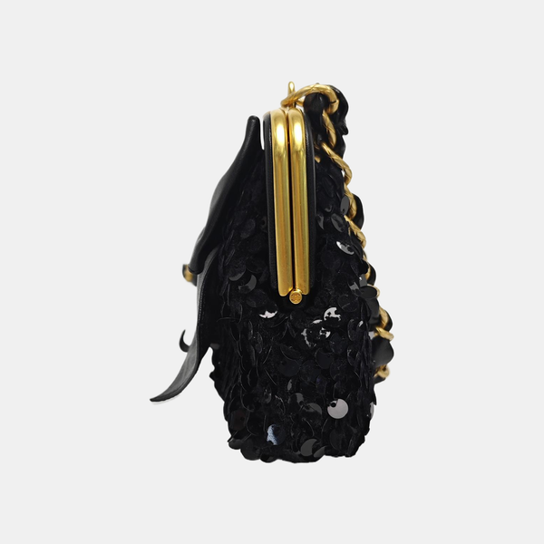 Wool Shoulder Bag Black