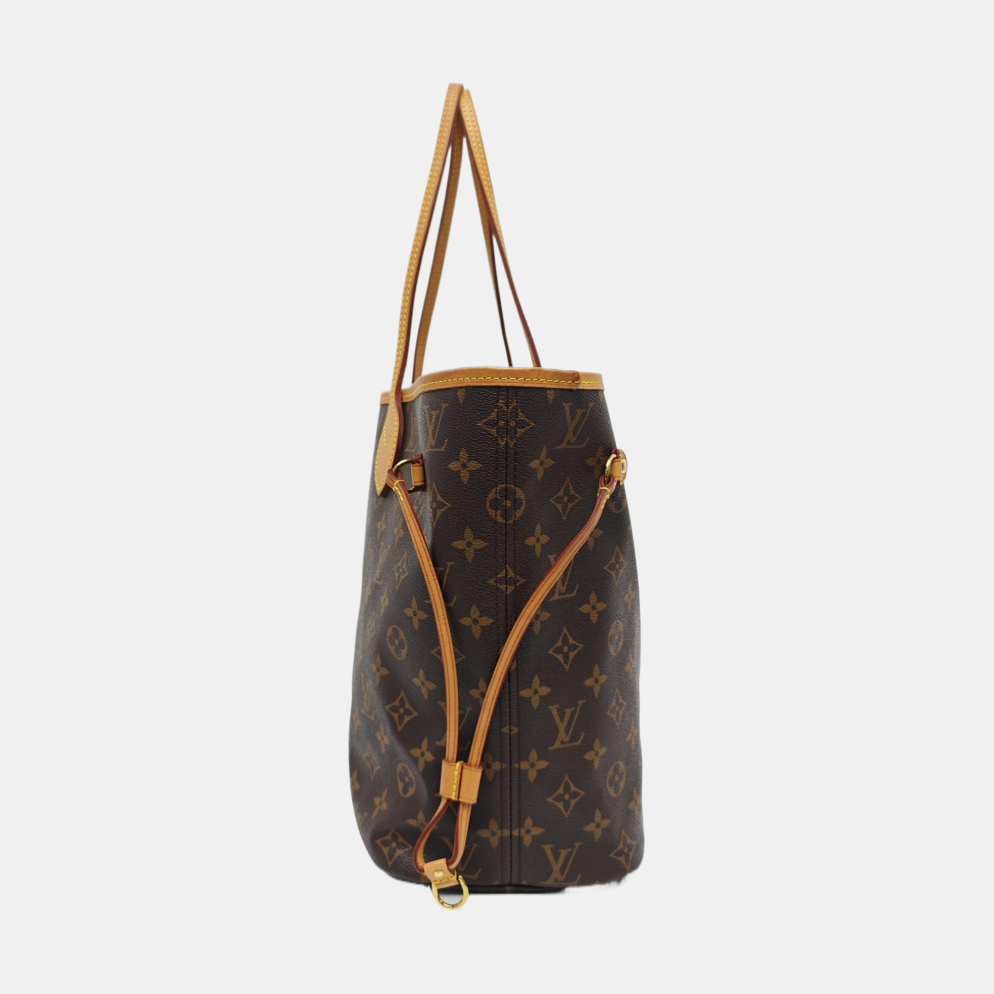 NEVERFULL MM Monogram Coated Canvas Brown