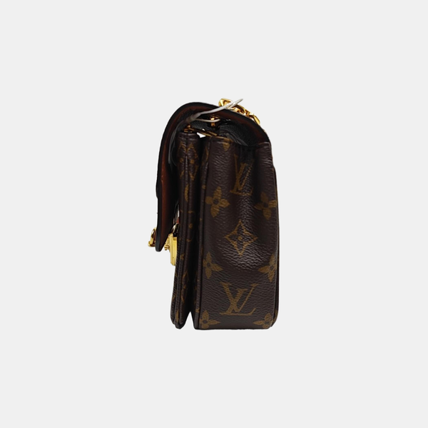 MARCEAU Monogram Coated Canvas Brown