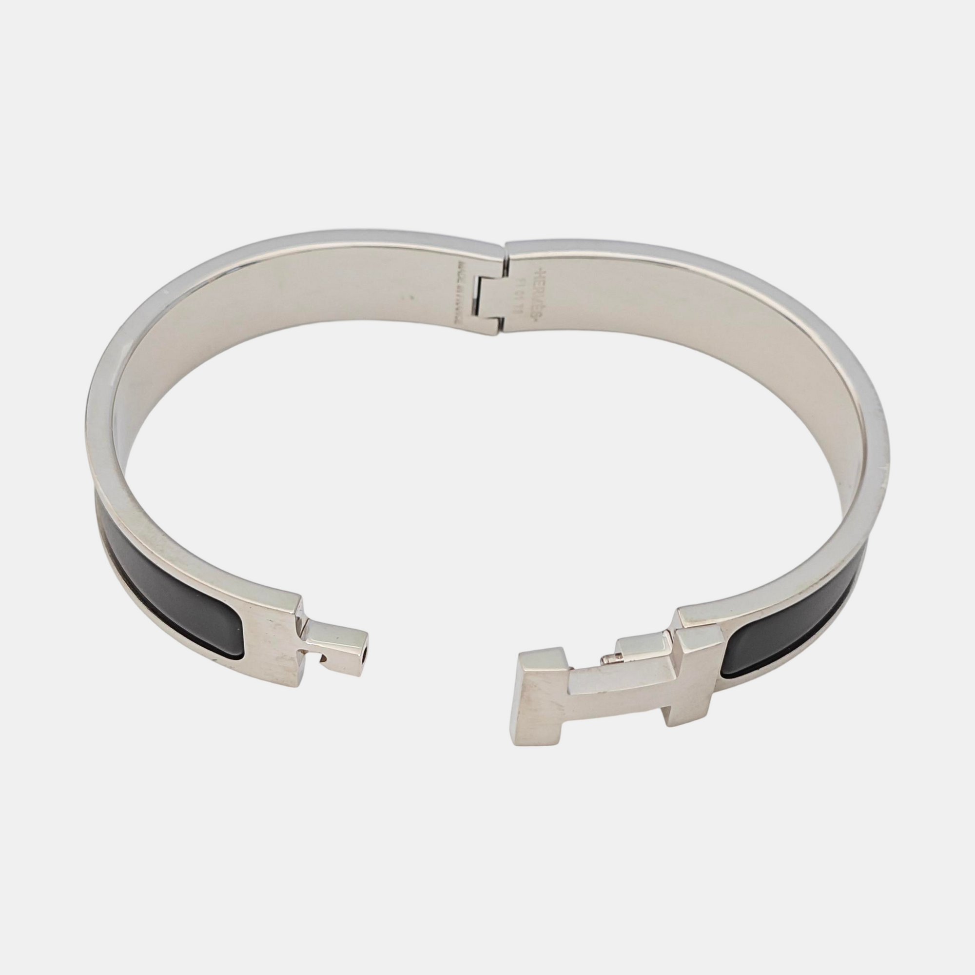 Clic Hh Metal Silver Bangle