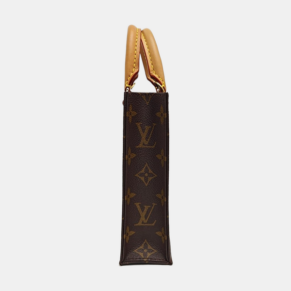 SAC PLAT Mini Monogram Coated Canvas Brown