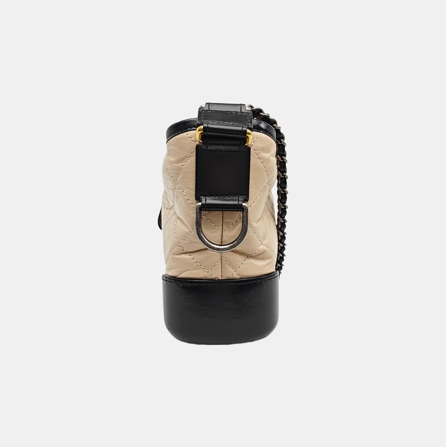 GABRIELLE Small Quilted Calfskin Beige