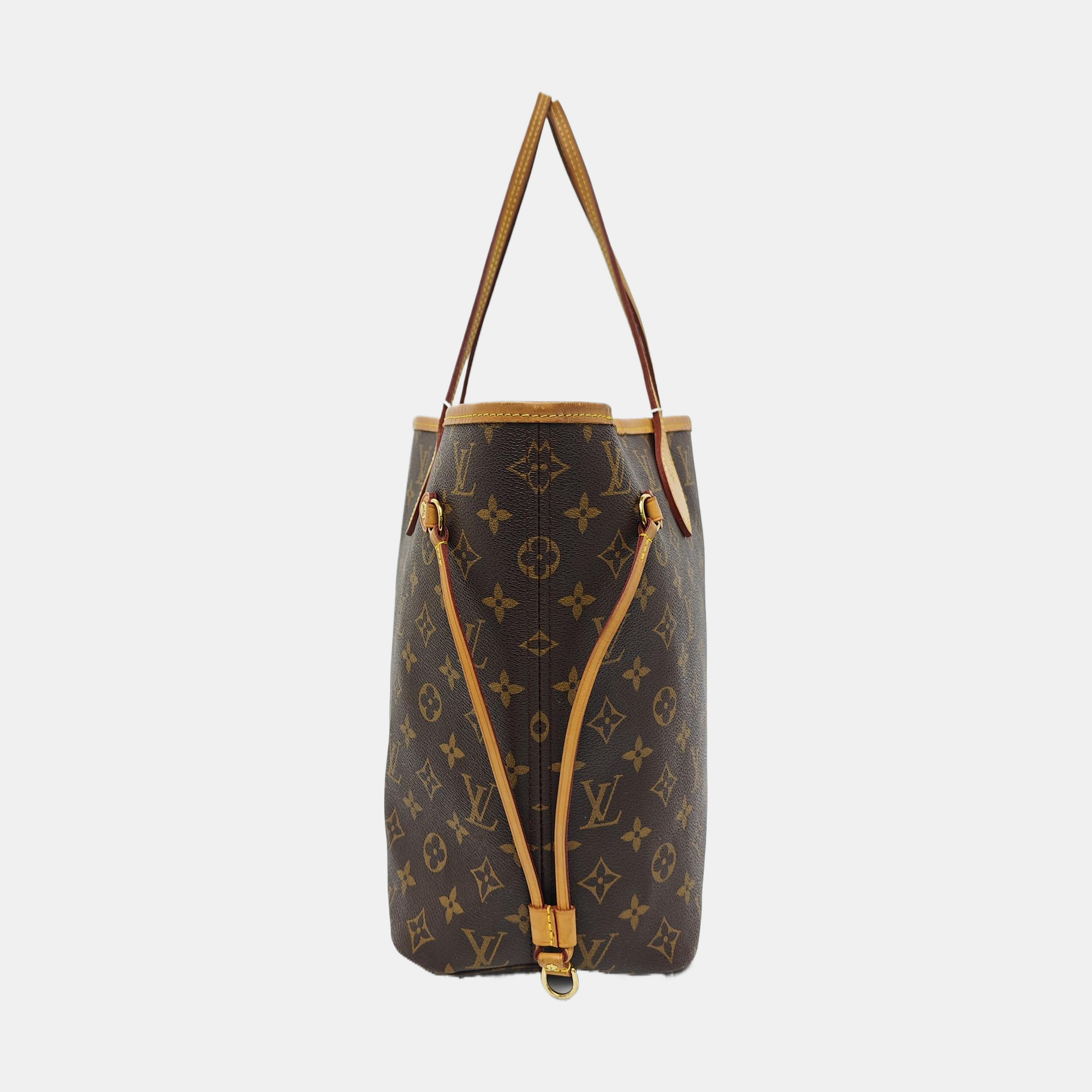 NEVERFULL MM Monogram Coated Canvas Brown