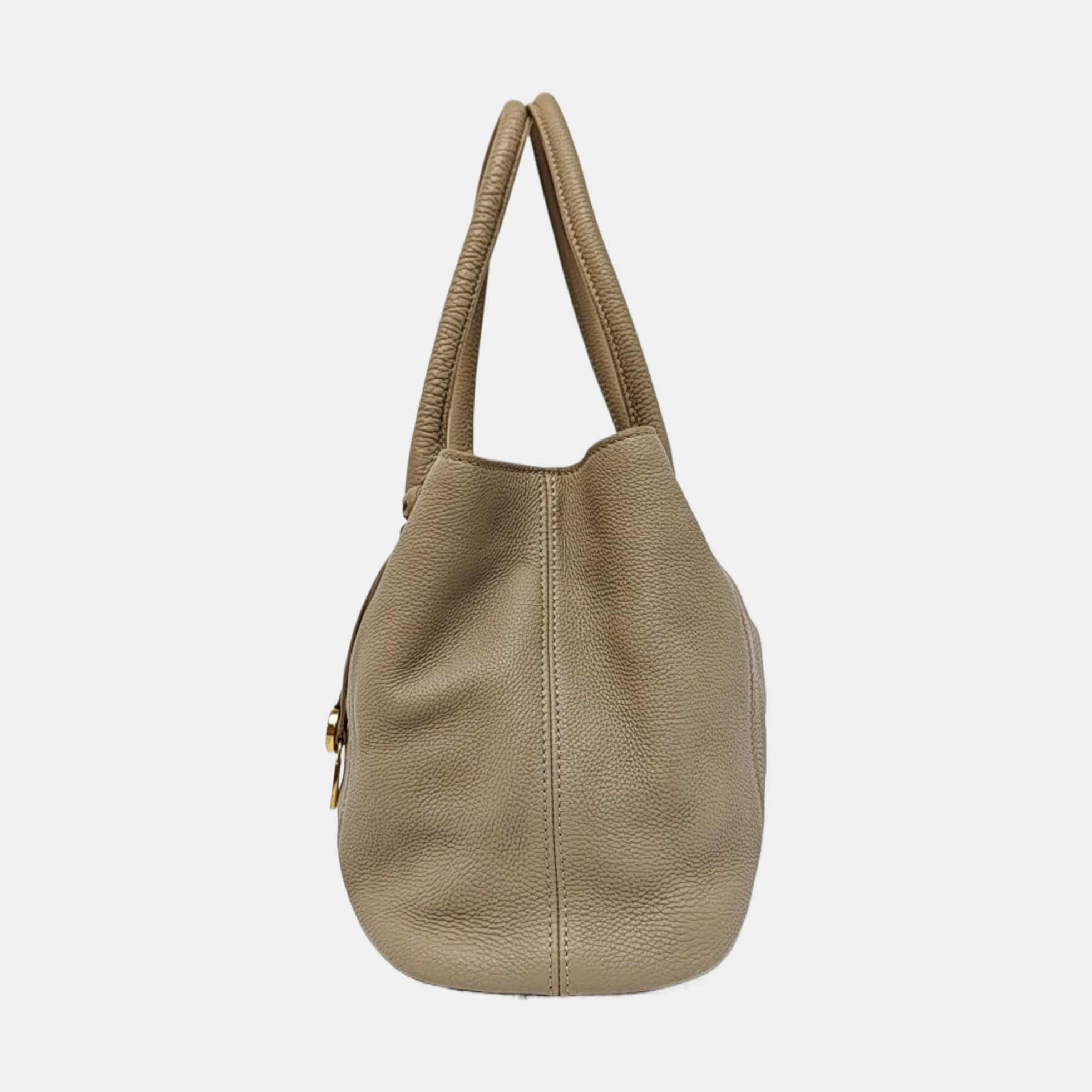 Calfskin Shoulder Bag Beige