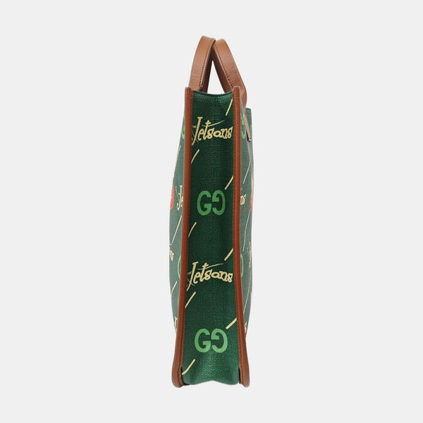 Monogram Coated Canvas Tote Bag Green